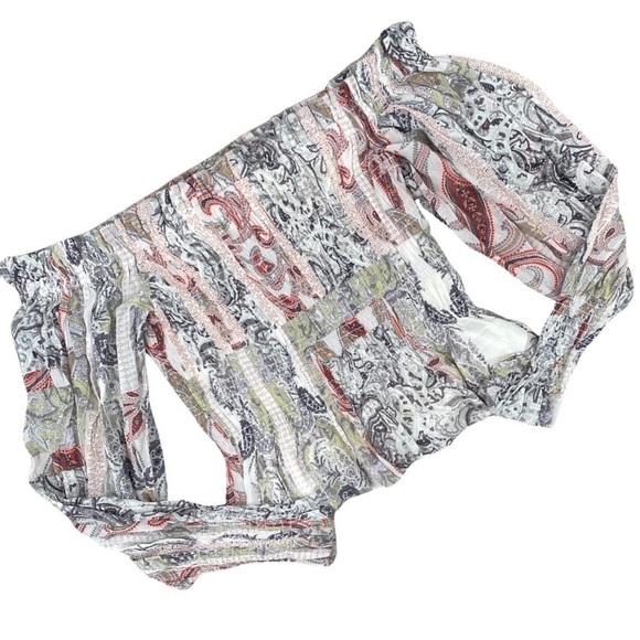 All Saints Lara Makutu Off The Shoulder Top Size 8 NWT - Picture 9 of 9